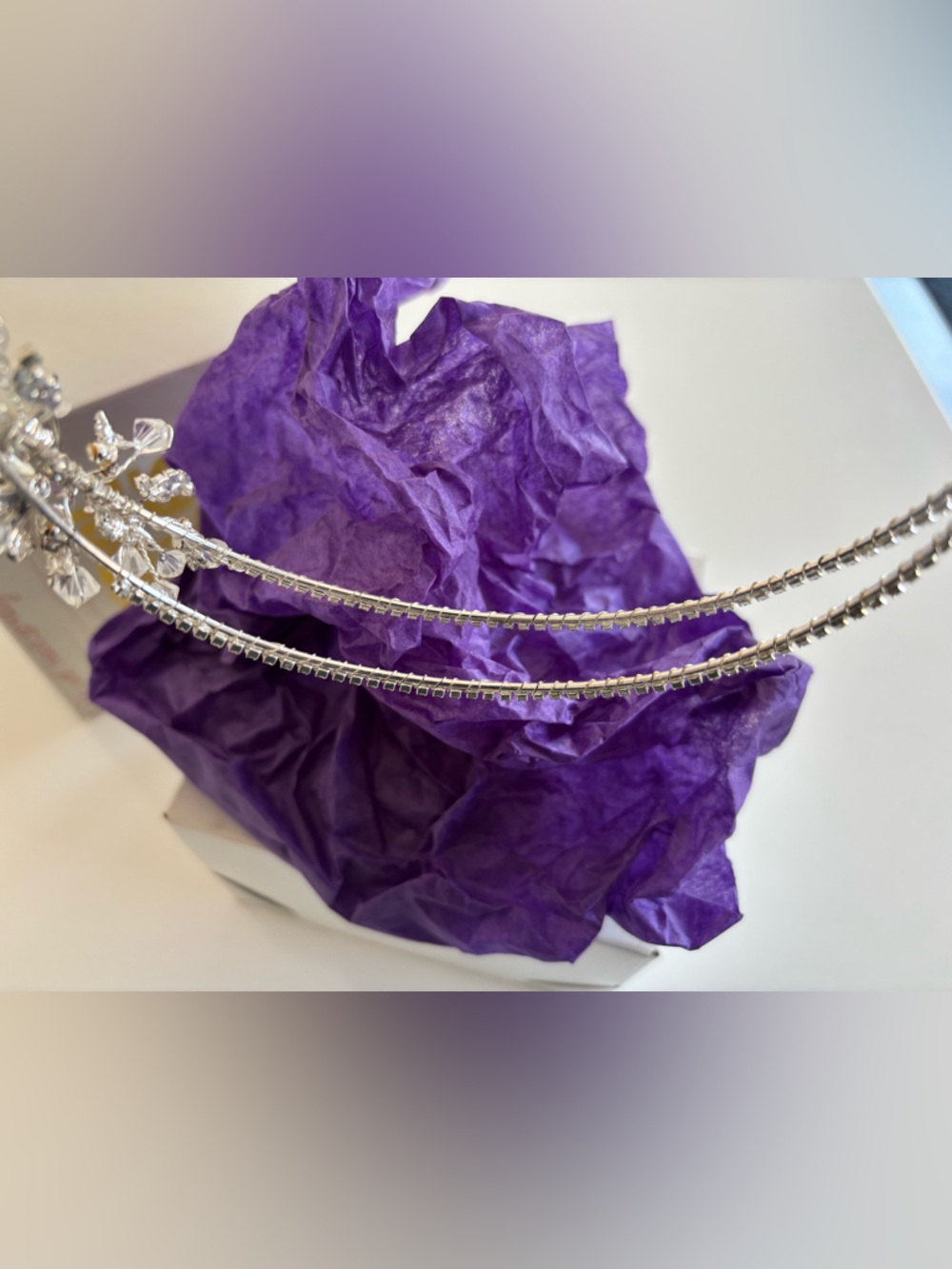 Beautiful Silver Crystal Wedding Headpiece Bridal Headband - Picture 6 of 11